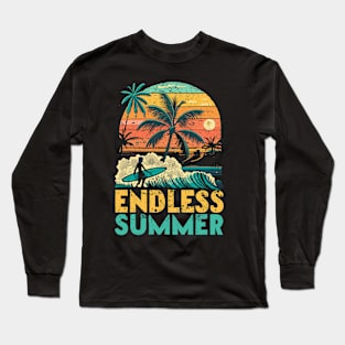 Endless Summer Surfing Vintage Retro Long Sleeve T-Shirt